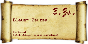 Bleuer Zsuzsa névjegykártya